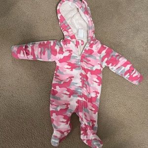 Baby girl fleece snow suit